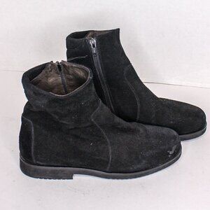 Andre Assous Black Suede Chelsea Ankle Boots